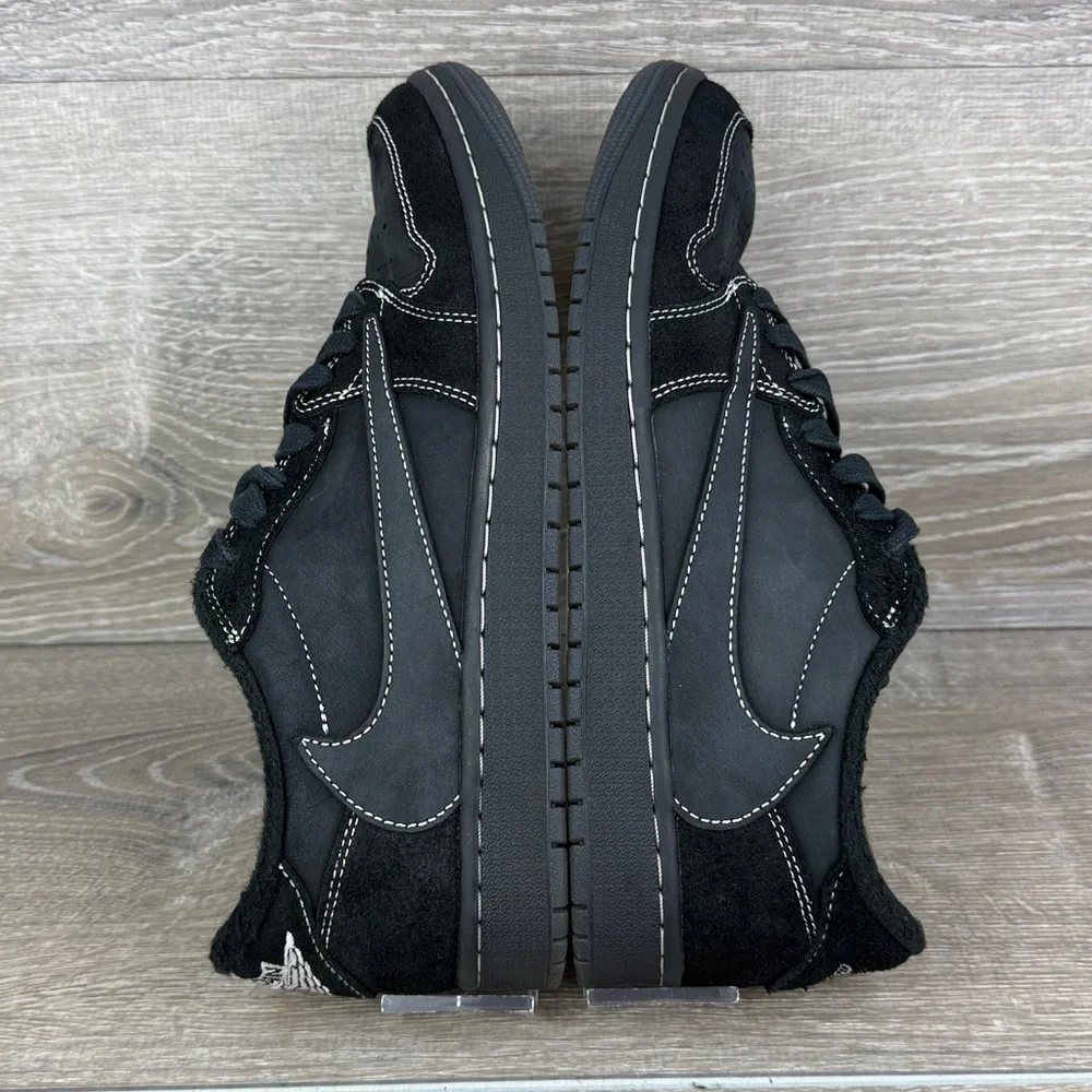 Nike Air Jordan 1 Retro Low OG SP x Travis Scott Men’s 9.5 Black Phantom Sneaker - Picture 10 of 16